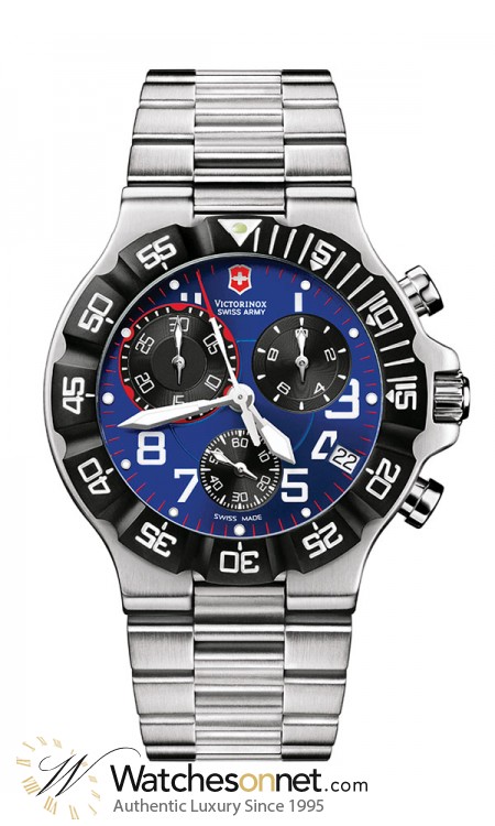 Victorinox Swiss Army Summit XLT  Chronograph Quartz Men's Watch, Stainless Steel, Blue Dial, 241407