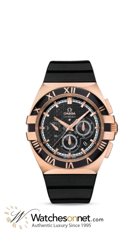 Omega Constellation  Chronograph Automatic Men's Watch, 18K Rose Gold, Black Dial, 121.62.41.50.01.001