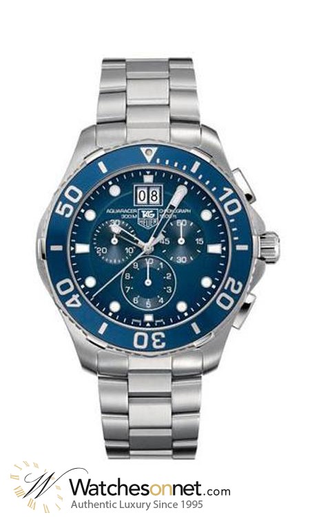 Tag Heuer Aquaracer  Chronograph Quartz Men's Watch, Stainless Steel, Blue Dial, CAN1011.BA0821