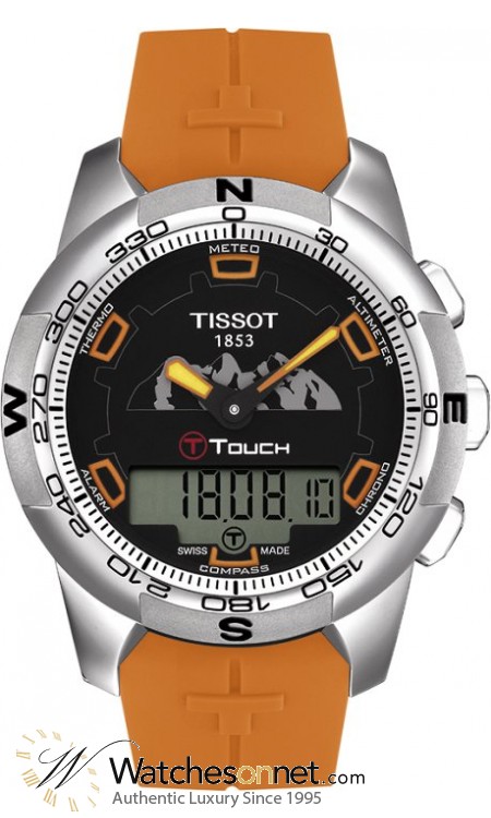 Tissot T Touch  Chronograph LCD Display Quartz Men's Watch, Stainless Steel, Black Dial, T047.420.47.051.11