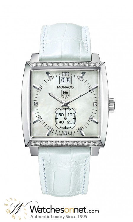 Tag Heuer Monaco  Quartz Men's Watch, Stainless Steel, White Dial, WAW1313.FC6247