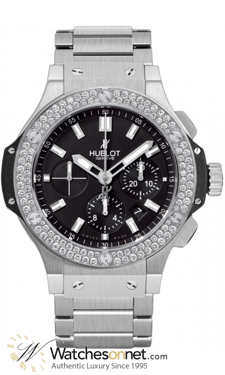Hublot Big Bang 44mm  Chronograph Automatic Men's Watch, Stainless Steel, Black Dial, 301.SX.1170.SX.1104