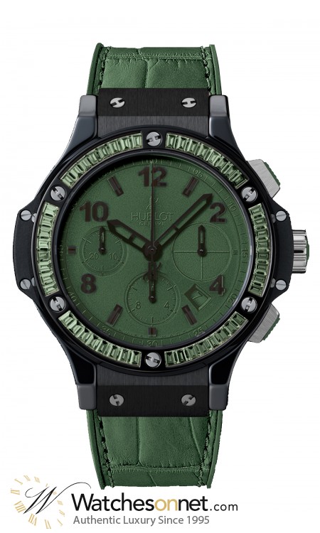 Hublot Big Bang Black Magic  Chronograph Automatic Unisex Watch, Ceramic, Green Dial, 341.CV.5290.LR.1917