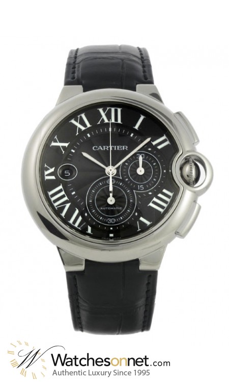 Cartier Ballon Bleu  Automatic Men's Watch, Stainless Steel, Black Dial, W6920052