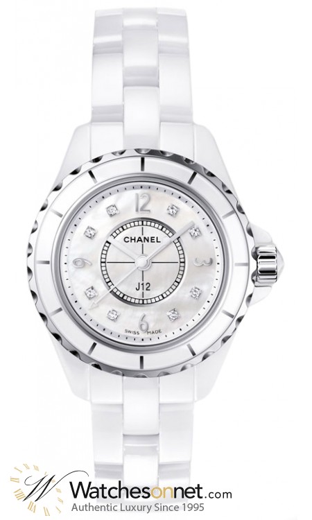 Chanel J12 Jewelry  Quartz Women's Watch, Ceramic, Mother Of Pearl Dial, H2570