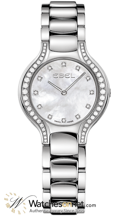 Ebel Beluga Round  Quartz Women's Watch, Stainless Steel, Mother Of Pearl Dial, 1215870