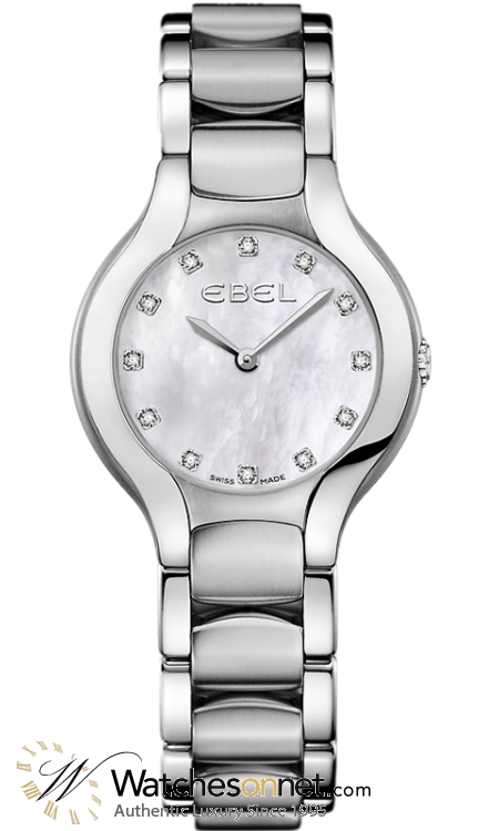 Ebel Beluga Round  Quartz Women's Watch, Stainless Steel, Mother Of Pearl Dial, 1216038