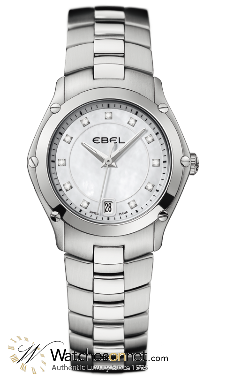 Ebel Classic Sport  Quartz Women's Watch, Stainless Steel, Mother Of Pearl Dial, 1215982