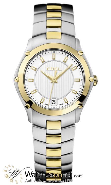 Ebel Classic Sport  Quartz Women's Watch, Gold Plated, Silver Dial, 1216028