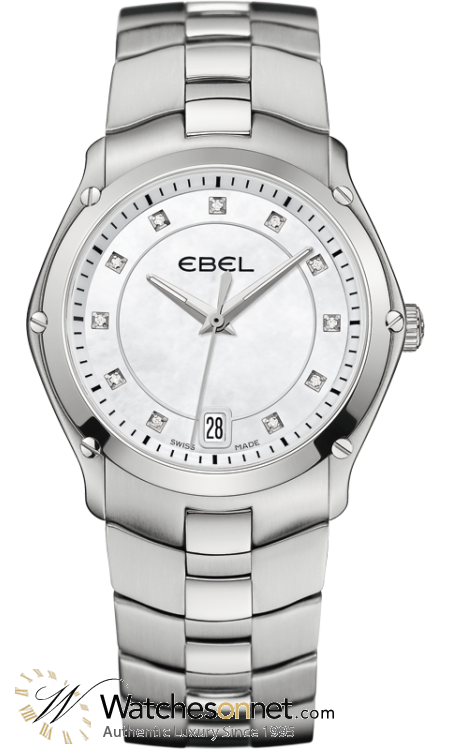 Ebel Classic Sport  Quartz Women's Watch, Stainless Steel, Mother Of Pearl Dial, 1215986