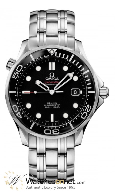 Omega Seamaster  Automatic Men's Watch, Stainless Steel, Black Dial, 212.30.41.20.01.003