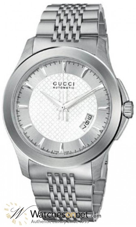 Gucci G-Timeless  Automatic Men's Watch, Stainless Steel, Silver Dial, YA126209