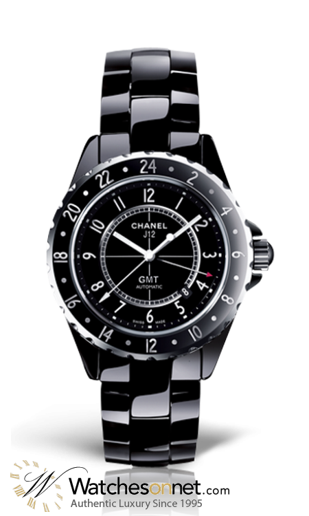 Chanel J12 GMT  Automatic Unisex Watch, Ceramic, Black Dial, H2012