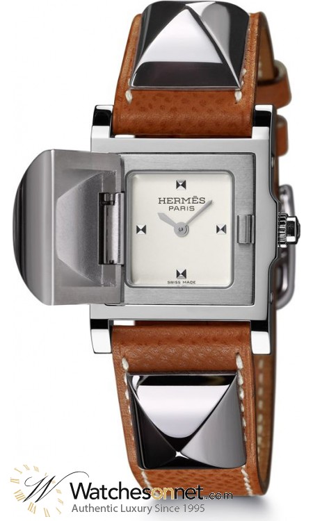Hermes Medor  Quartz Women's Watch, Stainless Steel, Silver Dial, 028321WW00