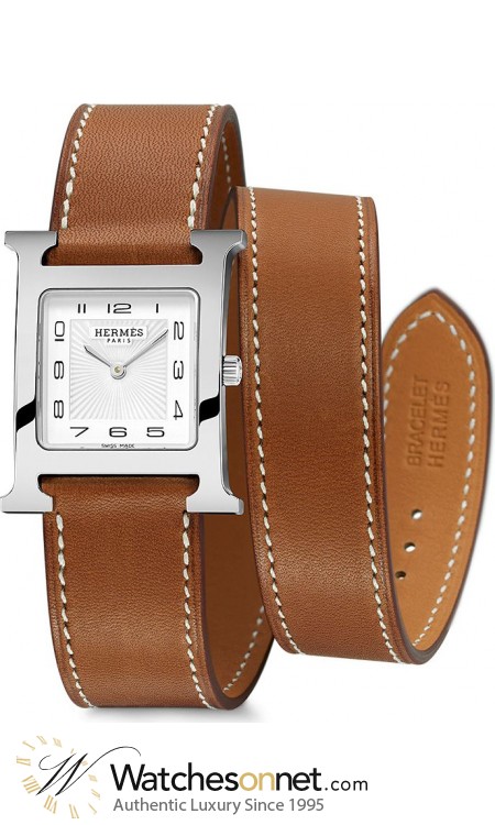 Hermes H Hour  Quartz Women's Watch, Stainless Steel, White Dial, 036809WW00