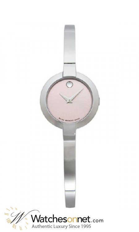 Movado Bela  Quartz Women's Watch, Stainless Steel, Pink Dial, 606059