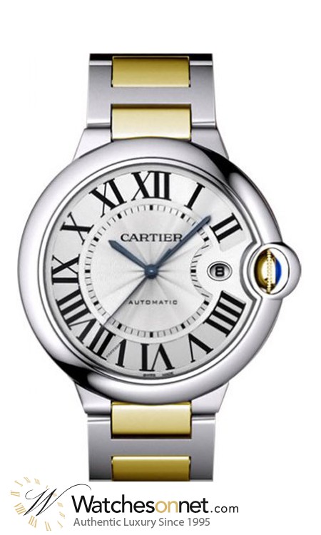 Cartier Ballon Bleu  Automatic Men's Watch, 18K Yellow Gold, Silver Dial, W69009Z3
