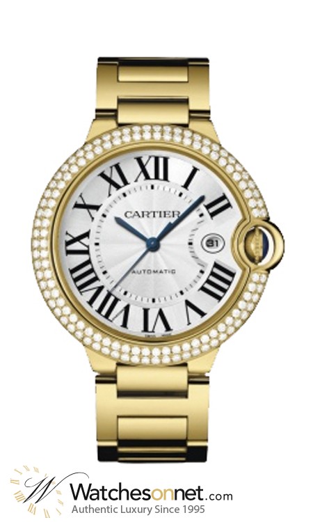 Cartier Ballon Bleu  Automatic Men's Watch, 18K Yellow Gold, Silver Dial, WE9007Z3