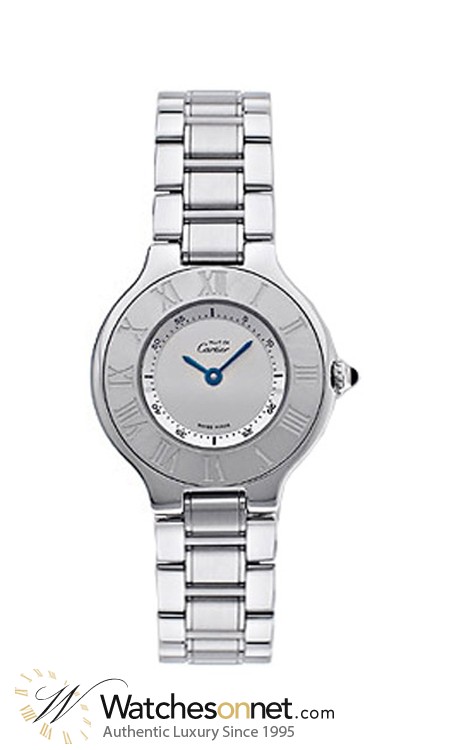 cartier must 21 women's stainless steel watch