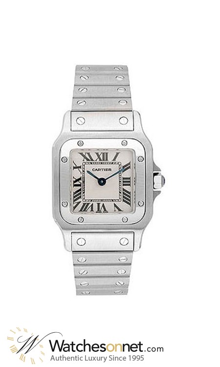 cartier santos women's stainless steel watch