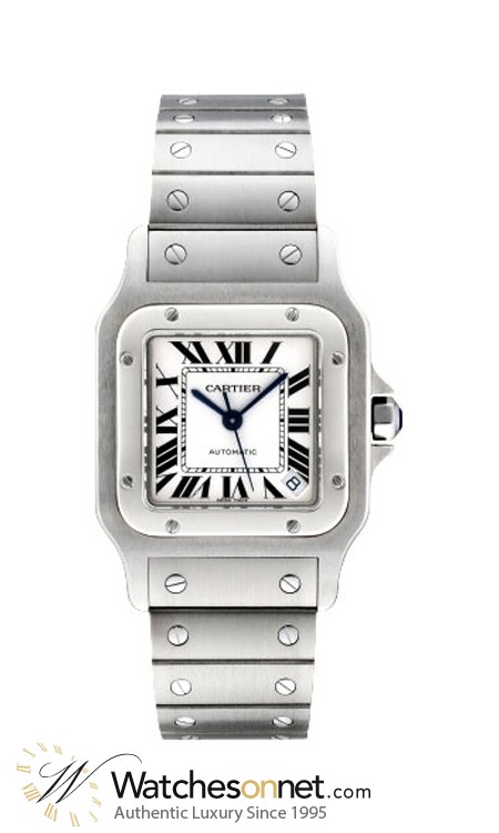 Cartier Santos Galbee  Automatic Men's Watch, Stainless Steel, Silver Dial, W20098D6