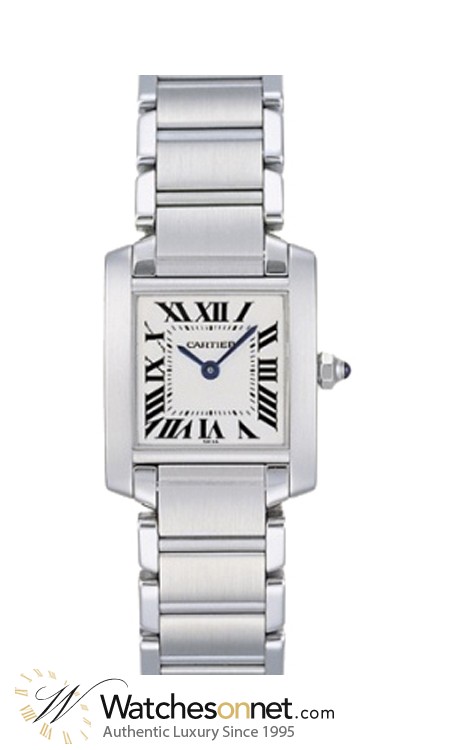 Cartier Tank Francaise  Quartz Women's Watch, Stainless Steel, White Dial, W51008Q3
