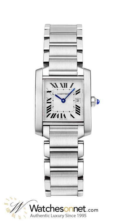 Cartier Tank Francaise  Quartz Women's Watch, Stainless Steel, White Dial, W51011Q3