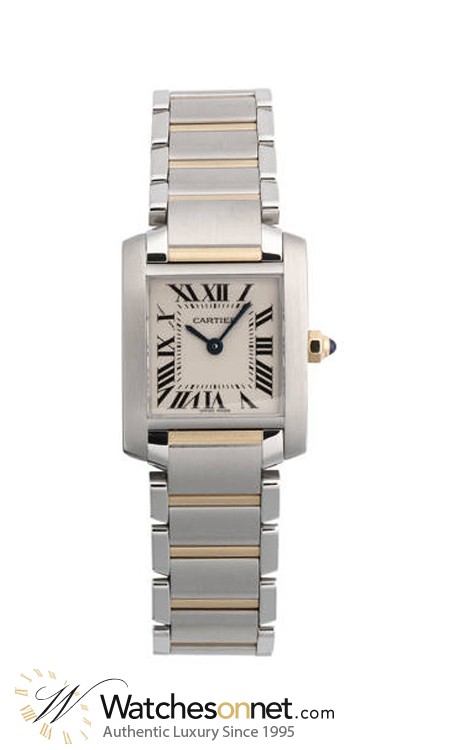 Cartier Tank Francaise  Quartz Women's Watch, 18K Yellow Gold, White Dial, W51007Q4