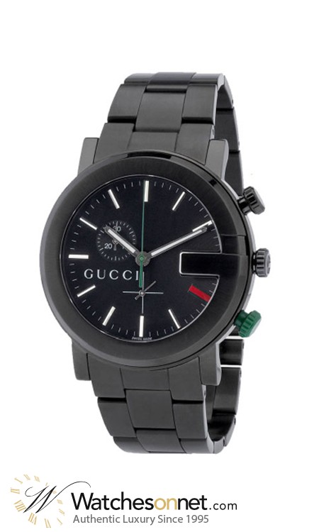 Gucci G-Chrono  Chronograph Quartz Men's Watch, PVD, Black Dial, YA101331