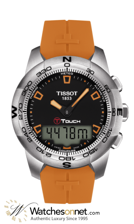 Tissot T Touch  Chronograph LCD Display Quartz Men's Watch, Stainless Steel, Black Dial, T047.420.17.051.01
