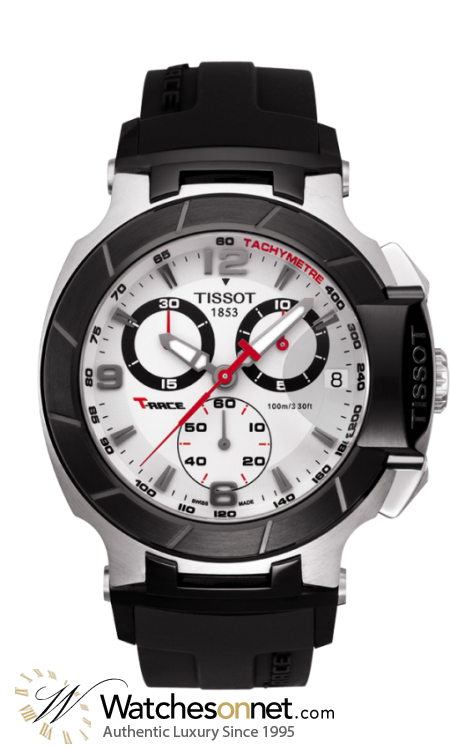 Tissot T Race  Chronograph Quartz Men's Watch, Stainless Steel, Silver Dial, T048.417.27.037.00