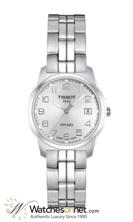 Tissot PR100  Quartz Women's Watch, Stainless Steel, Silver Dial, T049.210.11.032.00