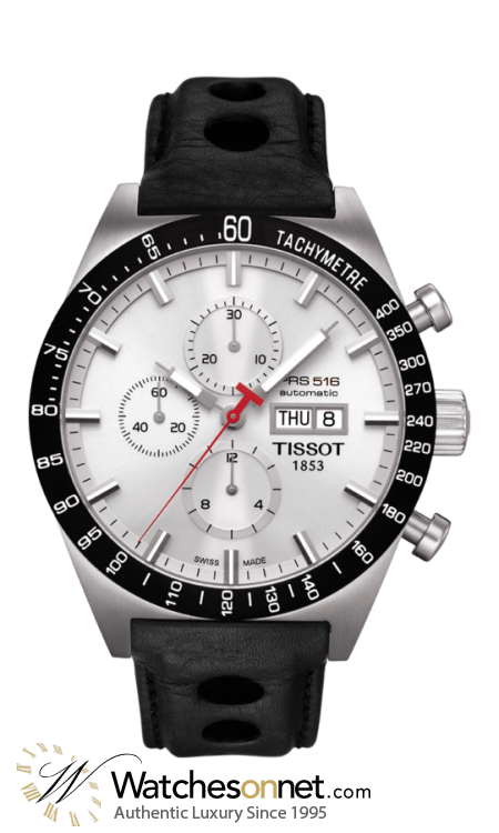 Tissot PRS516  Chronograph Automatic Men's Watch, Stainless Steel, Silver Dial, T044.614.26.031.00