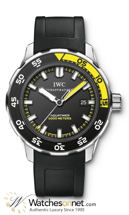 IWC Aquatimer  Automatic Men's Watch, Stainless Steel, Black Dial, IW356810