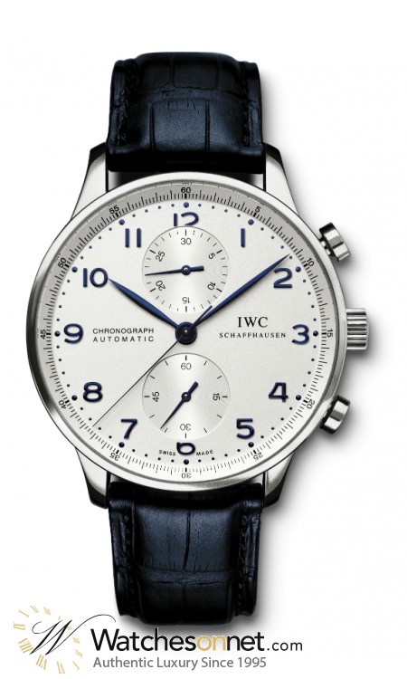 IWC Portuguese  Chronograph Automatic Men's Watch, Stainless Steel, Silver Dial, IW371446