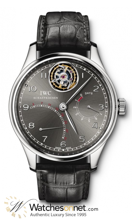 IWC Portuguese Limited Edition  Tourbillon Men's Watch, Platinum, Grey Dial, IW504401