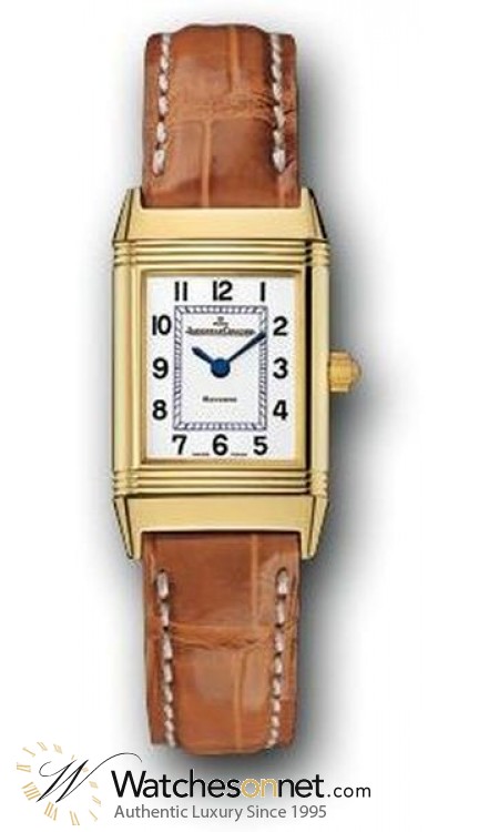 Jaeger Lecoultre Reverso Lady  Quartz Women's Watch, 18K Yellow Gold, Silver Dial, 2611410
