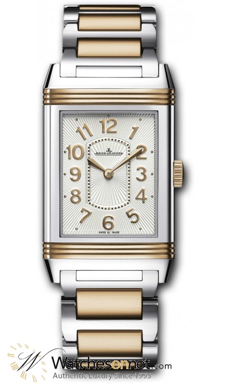 Jaeger Lecoultre Reverso Grande Lady  Quartz Women's Watch, Steel & 18K Rose Gold, Silver Dial, 3204120