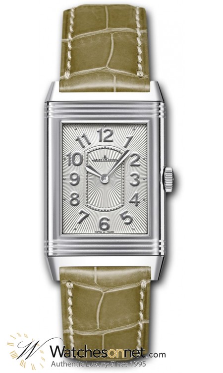 Jaeger Lecoultre Reverso Grande Lady  Quartz Women's Watch, Stainless Steel, Silver Dial, 3208420