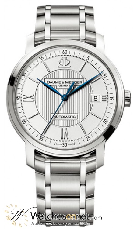 Baume & Mercier Classima  Automatic Men's Watch, Stainless Steel, White Dial, MOA08837