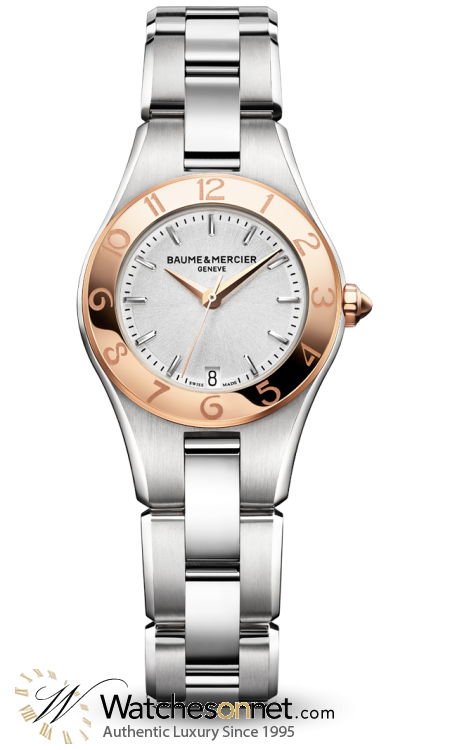 Baume & Mercier Linea  Quartz Women's Watch, Stainless Steel, Silver Dial, MOA10014