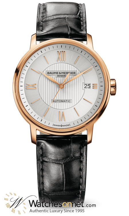 Baume & Mercier Classima  Automatic Men's Watch, 18K Rose Gold, Silver Dial, MOA10037