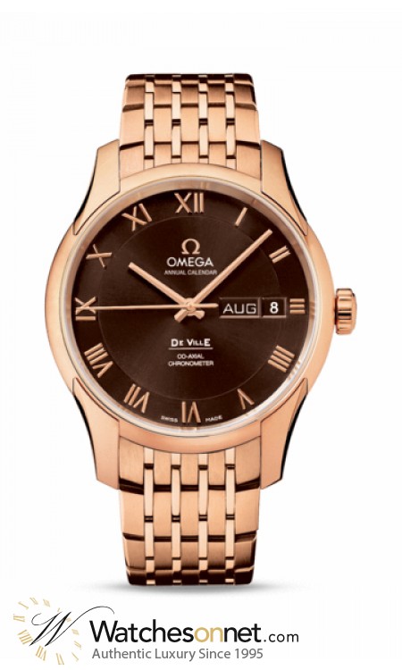 Omega De Ville  Automatic Men's Watch, 18K Rose Gold, Brown Dial, 431.50.41.22.13.001