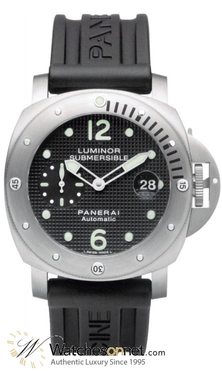 Panerai Luminor Submersible  Automatic Certified Men's Watch, Titanium, Black Dial, PAM00025