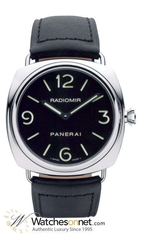Panerai Radiomir  Mechanical Men's Watch, Stainless Steel, Black Dial, PAM00210