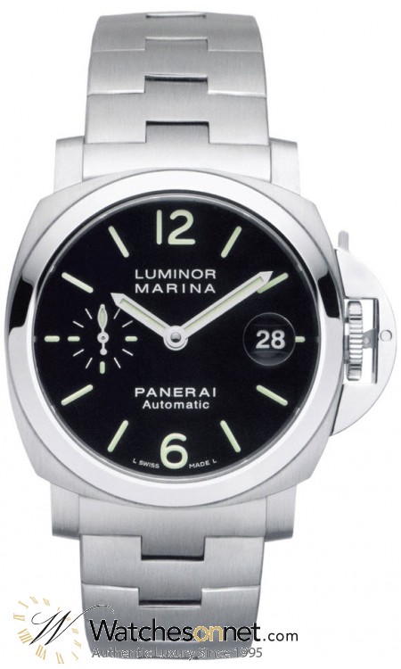 Panerai Luminor Marina  Automatic Certified Men's Watch, Stainless Steel, Black Dial, PAM00298