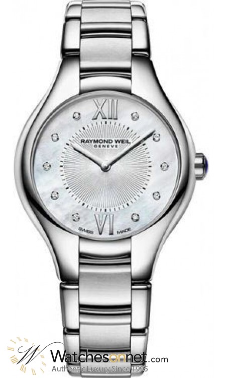 Raymond Weil Noemia  Quartz Women's Watch, Stainless Steel, Mother Of Pearl & Diamonds Dial, 5127-ST-00985