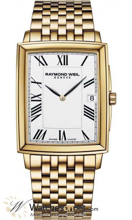 Raymond Weil Tradition  Quartz Men's Watch, Gold Plated, White Dial, 5456-P-00300