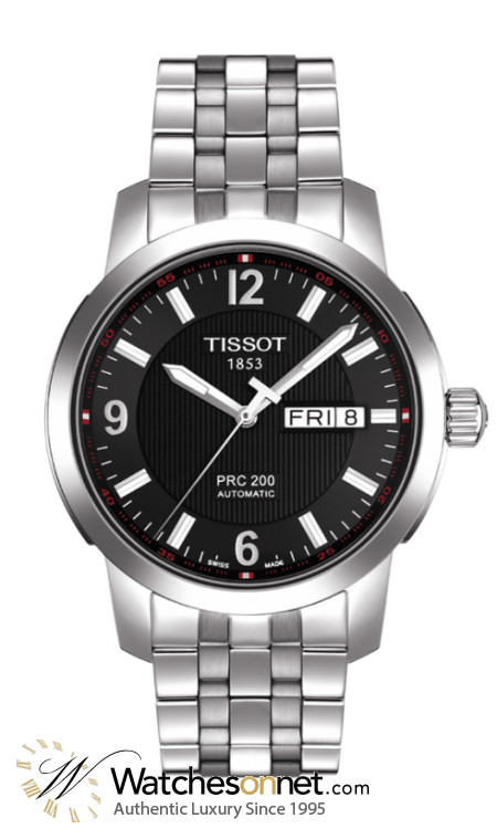 Tissot PRC200  Automatic Men's Watch, Stainless Steel, Black Dial, T014.430.11.057.00
