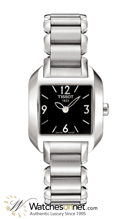 Tissot T-Wave  Quartz Women's Watch, Stainless Steel, Black Dial, T02.1.285.52